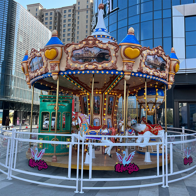 Merry Go Round Park Carnival Luxury Carousel Ride For Sale