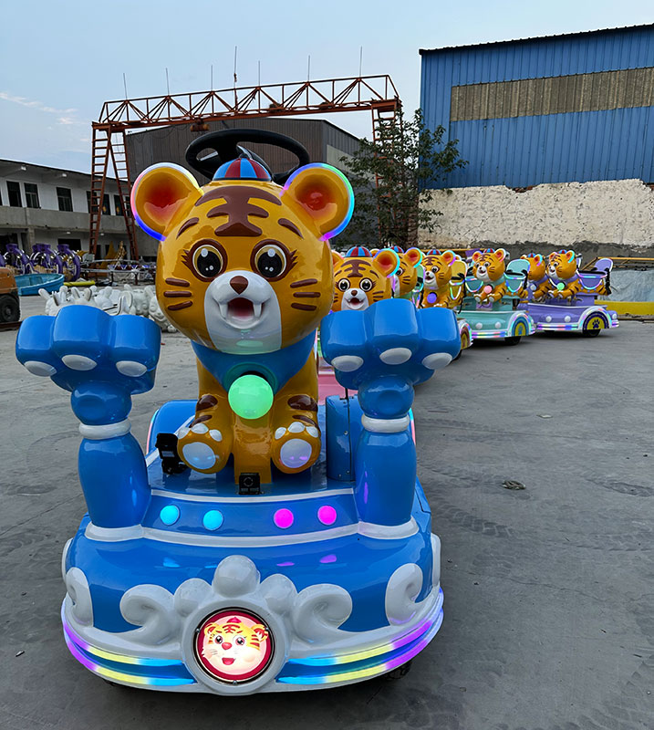 Amusement Park Tiger Electric Trackless Train For Sale